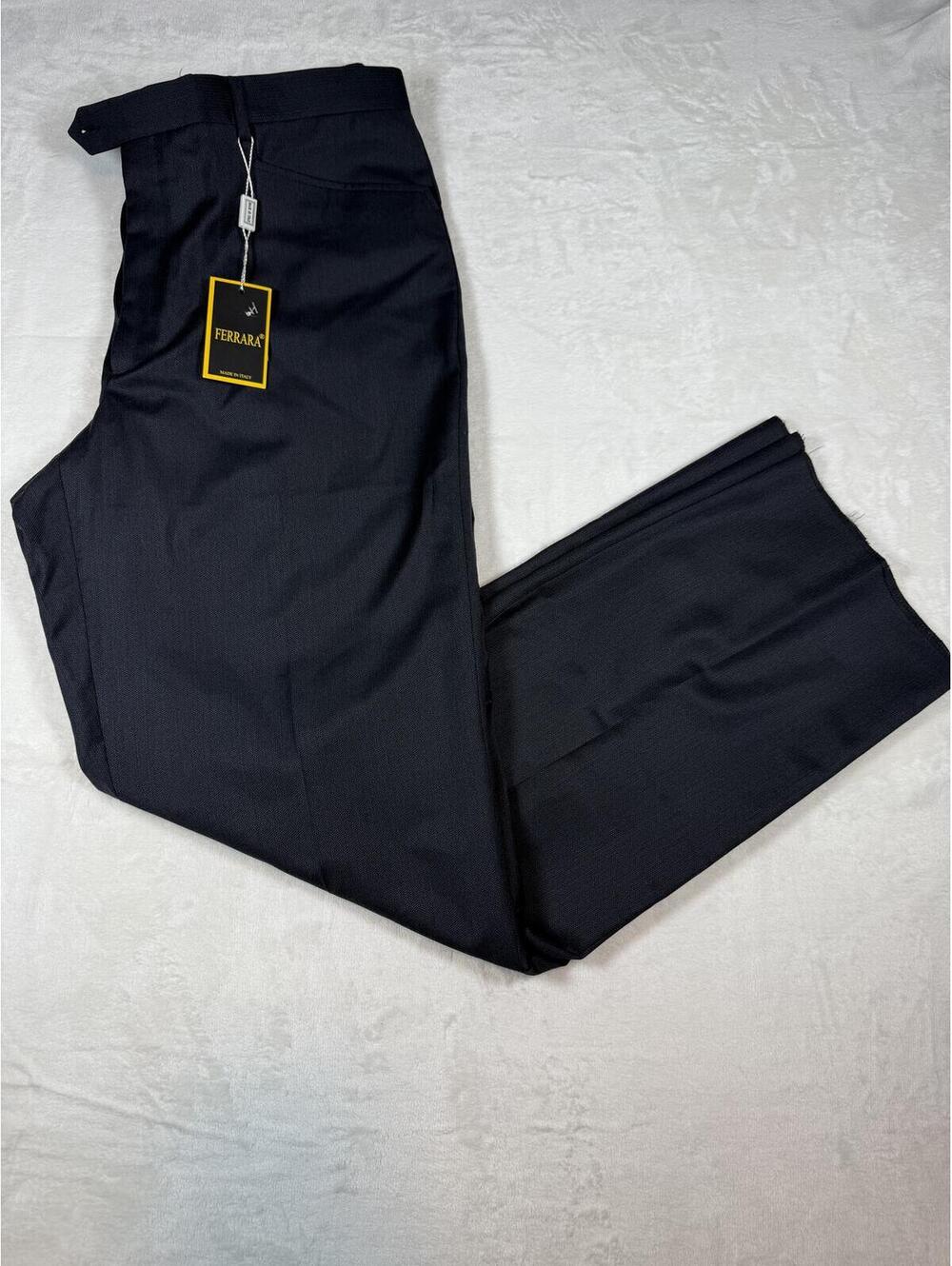 Ferrara Italy 100% Virgin Wool Dress‎ Pants Mens 40x36 Charcoal Gray NWT Flaw
